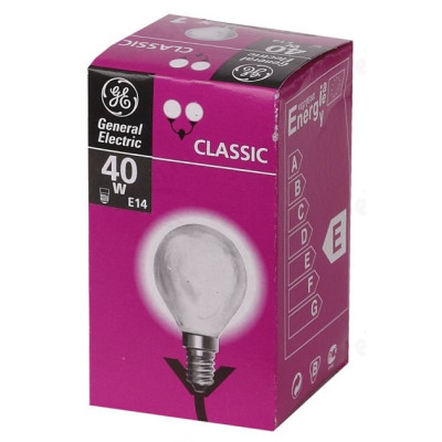 Лампа накаливания E14 40W GENERAL ELECTRIC шар
