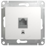 Розетка компьютерная SE Glossa RJ45 кат.5E, белая SE GSL000181K