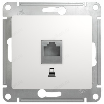 Розетка компьютерная SE Glossa RJ45 кат.5E, белая