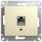 Розетка компьютерная SE Glossa RJ45 кат.5E, беж SE GSL000281K Розетка компьютерная SE Glossa RJ45 кат.5E, беж SE GSL000281K