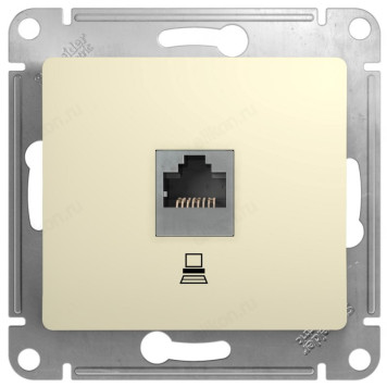 Розетка компьютерная SE Glossa RJ45 кат.5E, беж