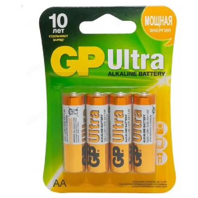 Батарейка GP АА/LR6 Ultra 15AU-CR4, 1.5. V
