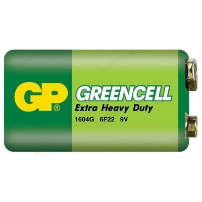 Батарейка 6F22 крона GP 9V 1604G Green-2