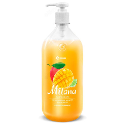 Жидкое крем-мыло GRASS MILANA  Манго и лайм 1000мл 125418