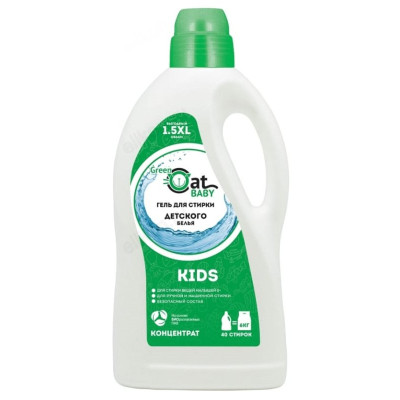 Гель для стирки GREEN CAT 1,5л для детского белья 308403