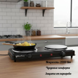 Плита Happy Panda HP-04BK 2000Вт 2конф черн