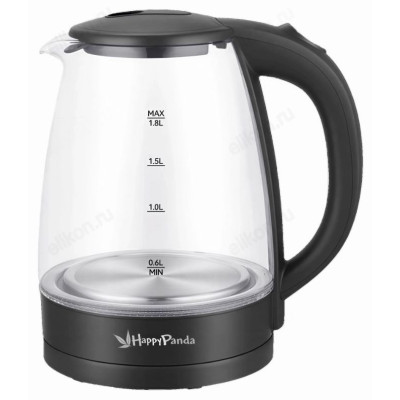 Чайник стеклянный Happy Panda HP-2701BK 1,8л подсв-1