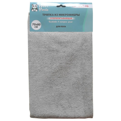 Тряпка для пола микрофибра, 70*80см, сер. HAPPY PANDA HP-CL24G