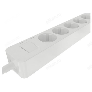 Удлинитель с USB зарядкой HARPER UCH-560 5гн+3USB, 3м. White-6