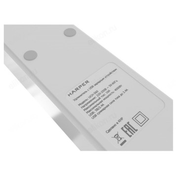 Удлинитель с USB зарядкой HARPER UCH-560 5гн+3USB, 3м. White-8
