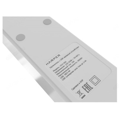 Удлинитель с USB зарядкой HARPER UCH-560 5гн+3USB, 3м. White-8