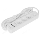 Удлинитель с USB зарядкой HARPER UCH-420 White