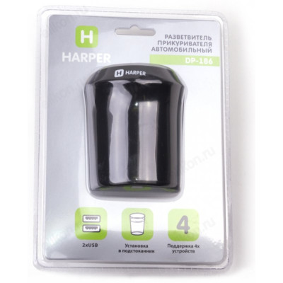 Разветвитель прикуривателя автомобильный HARPER DP-186-1