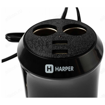 Разветвитель прикуривателя автомобильный HARPER DP-186-2