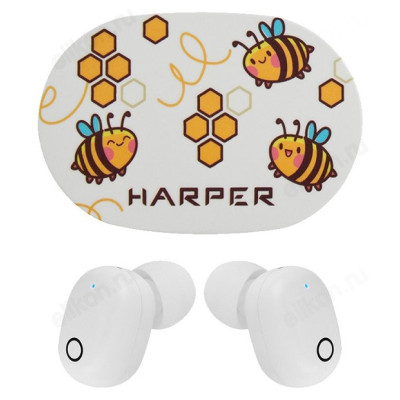 Беспроводные наушники Harper HB-534, пчелы белый-6