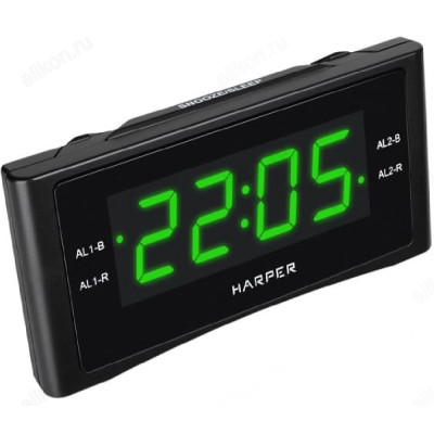 Радиобудильник HARPER HCLK-1006 green led-2