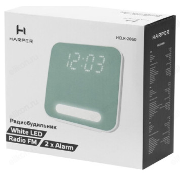 Радиобудильник HARPER HCLK-2060 white olive-white led-5