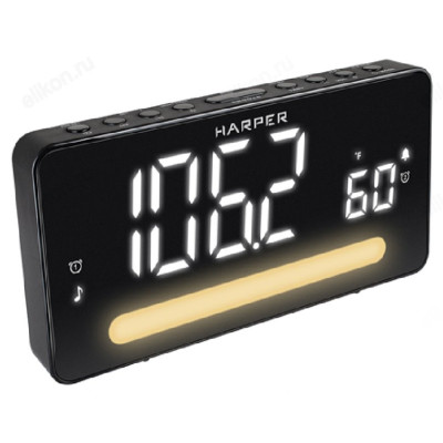 Радиобудильник HARPER HCLK-5030 black-white led
