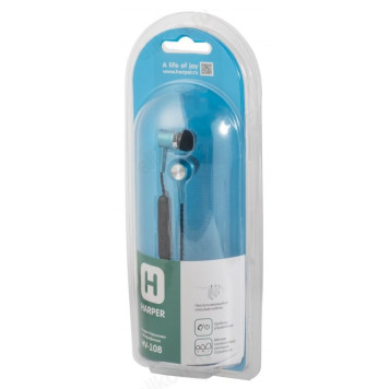 Наушники проводные Harper HV-108, голубой-2