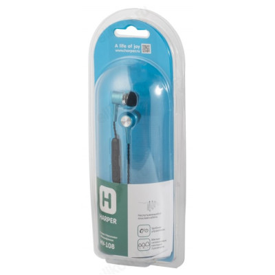 Наушники проводные Harper HV-108, голубой-2