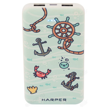 Power Bank HARPER PB-0021 sea, 10 000 мАч-1