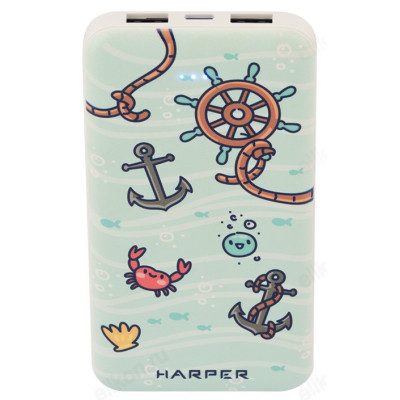 Power Bank HARPER PB-0021 sea, 10 000 мАч-1