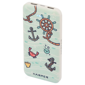 Power Bank HARPER PB-0021 sea, 10 000 мАч