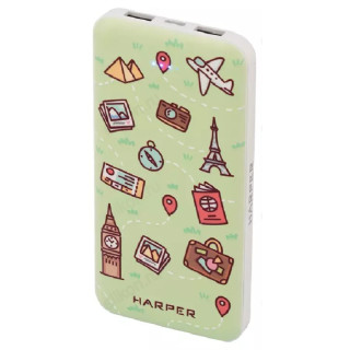 Power Bank HARPER PB-0025, 10 000 мАч, travel