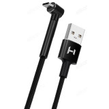 Кабель USB-USB Type-C 1м 2А HARPER STCH-790 уголовой, текстиль Black
