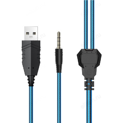 Проводные наушники Hoco W105, синий-1