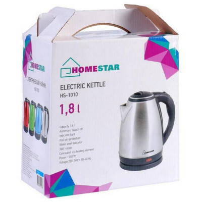 Чайник HS-1010 стальной, зеленый HOMESTAR 003015-1