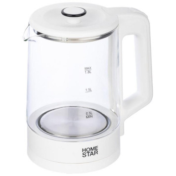 Чайник HS-1008 белый HOMESTAR 107009