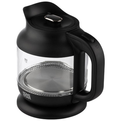 Чайник стеклянный HOMESTAR HS-1056 (107840) 1,2л черный-4
