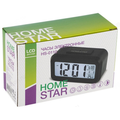 Будильник HOMESTAR HS0110, черный-2