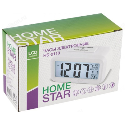 Будильник HOMESTAR HS0110, белый-2