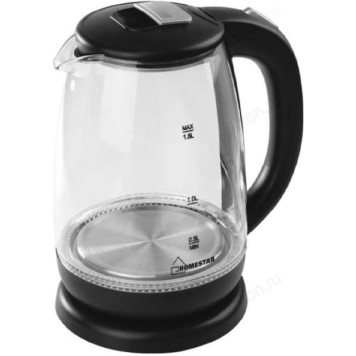 Чайник стеклянный HOMESTAR HS-1018 черный 005966-1