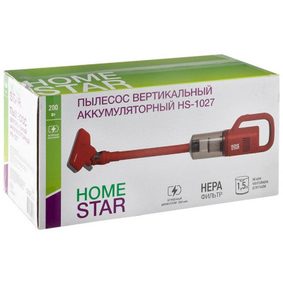 Пылесос вертикальный HS-1027 красный (105873) HOMESTAR HS-1027-Red-3