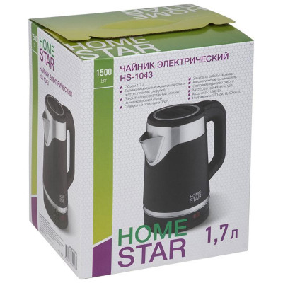 Чайник HS-1043 двойной корпус, черный (108851) HOMESTAR HS-1043черн-2