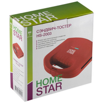Сэндвич-тостер HS-2003 красный (105362) HOMESTAR HS-2003red-4