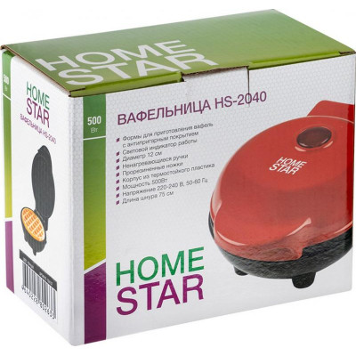 Вафельница HOMESTAR HS-2040 (106137), черная-4