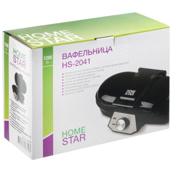 Вафельница HS-2041 венская вафля, черная (108253) HOMESTAR HS-2041Black-4