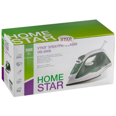 Утюг HS-4008 бело-зеленый (105375) HOMESTAR HS-4008 wg-2