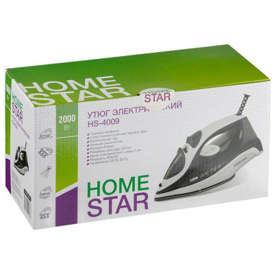 Утюг HS-4009 бело-черный (105376) HOMESTAR HS-4009wbl-2
