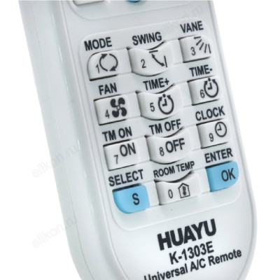 Пульт для кондиционеров универсальный Huayu 7000 в 1 K-1303E (KT-E08)-1