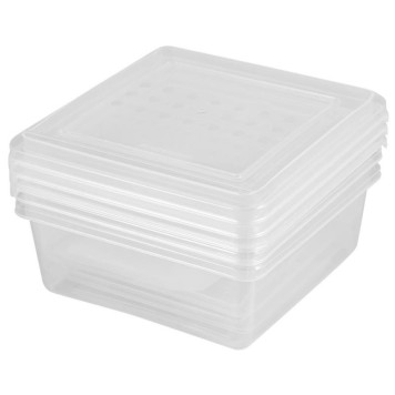 Комплект контейнеров д/заморозки 'Asti' квадратные 3шт (0.5л) бесцветный IDI LAND 221101101/00-1