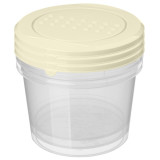 Набор контейнеров для продуктов 'Asti' круглые 0.8л х 3шт светло-бежевый IDI LAND 221101625/01