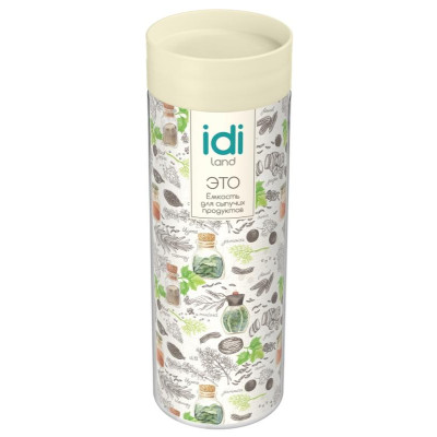 Емкость для сыпучих продуктов 'Asti' 1.5л светло-бежевый IDI LAND 221102825/01-2