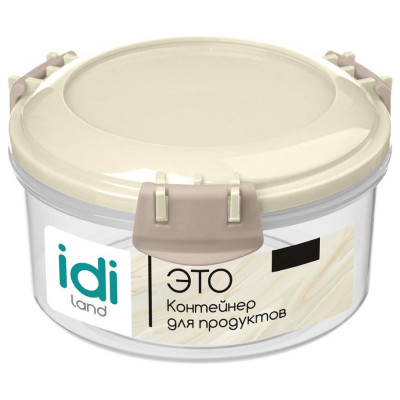 Контейнер для продуктов 'Modena' круглый 0.4л с защелками (зеленый) IDI LAND 221112818/05