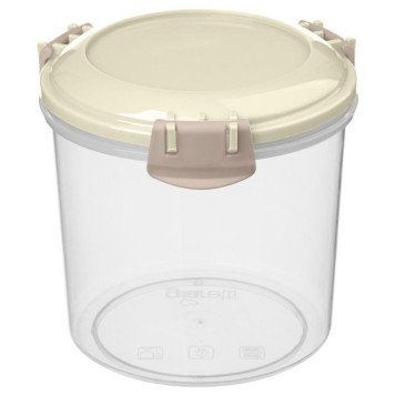 Контейнер для продуктов 'Modena' круглый 0.7л с защелками (светло-бежевый) IDI LAND 221112925/01-1