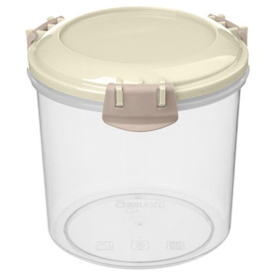 Контейнер для продуктов 'Modena' круглый 0.7л с защелками (светло-бежевый) IDI LAND 221112925/01-1